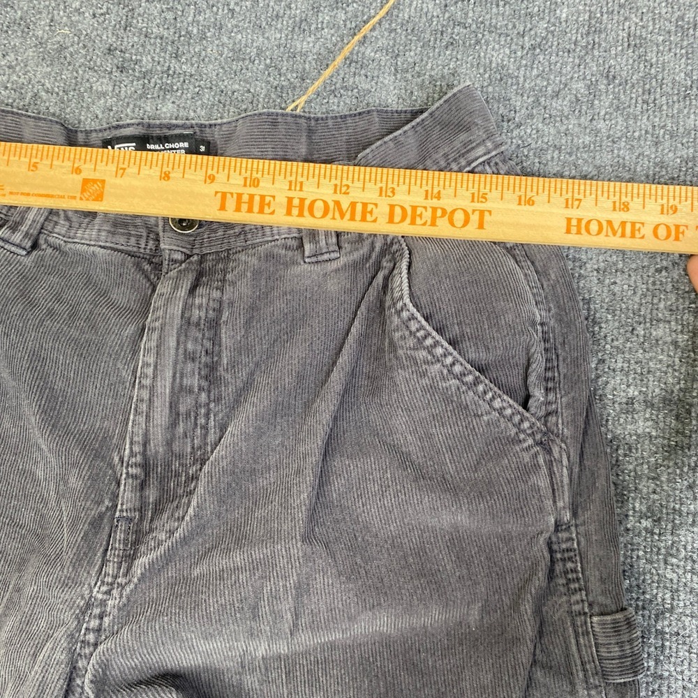 Vans Drill Chore Carpenter Pants Mens 30 Gray Corduroy Loose Fit Workwear Skater - Picture 7 of 11